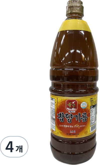 불로 참향기름, 1.8L, 4개