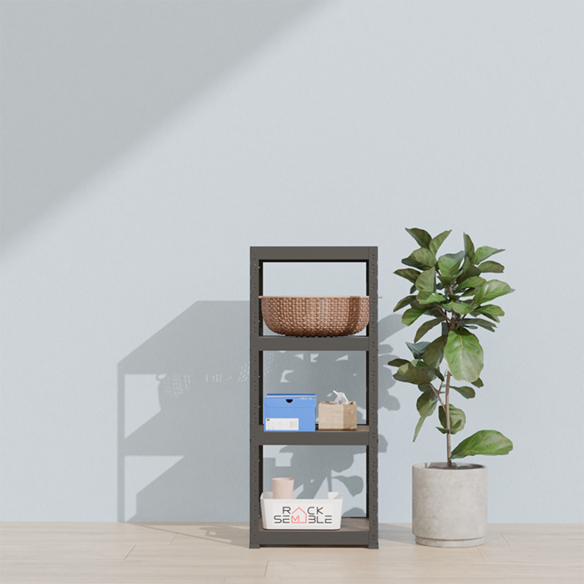 랙셈블 국내 제조 선반, 블랙, 4단