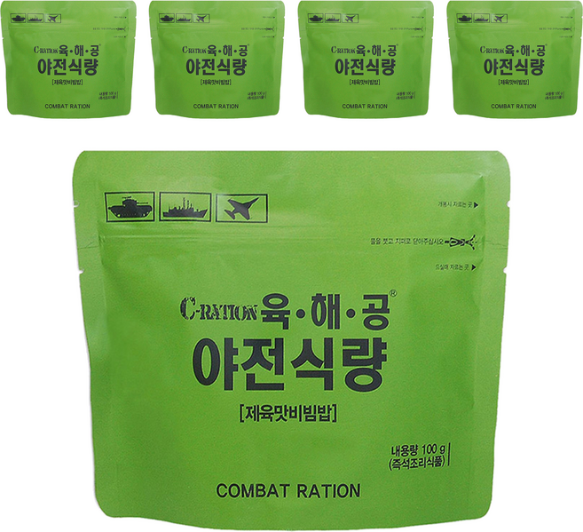 참미푸드 육해공 야전식량 제육맛비빔밥, 100g, 5개