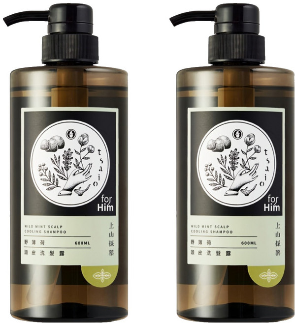 tsaio 上山採藥 頭皮洗髮露 野薄荷, 600ml, 2瓶