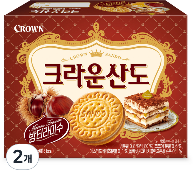 크라운산도 밤 티라미수, 161g, 2개
