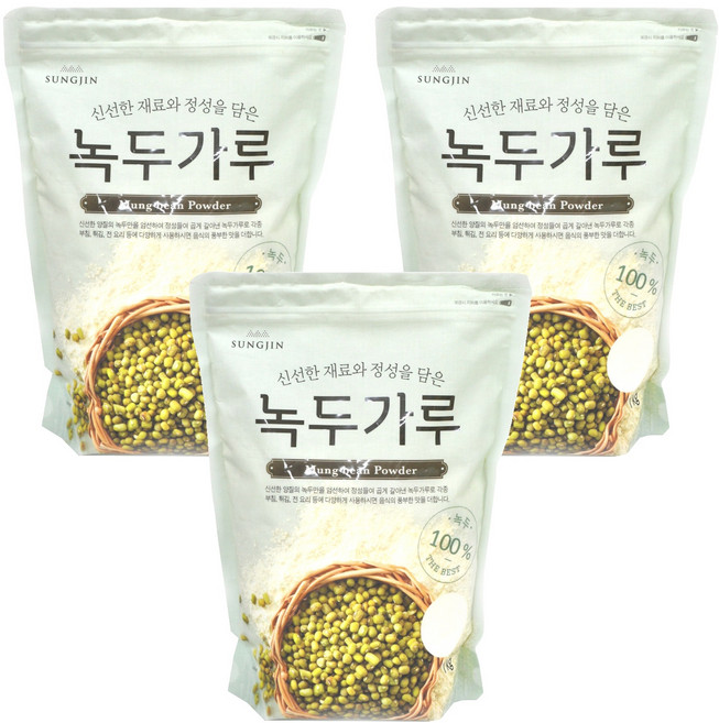 성진식품 녹두가루, 1kg, 3개