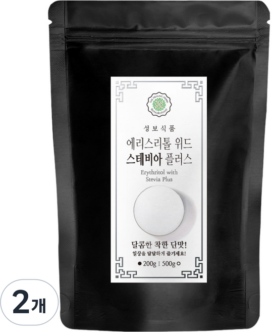 성보식품 에리스리톨 위드 스테비아 플러스, 200g, 2개