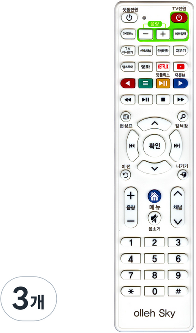 낫투 KT 셋톱 LG 삼성 TV 리모컨, ComBo-3010, 3개