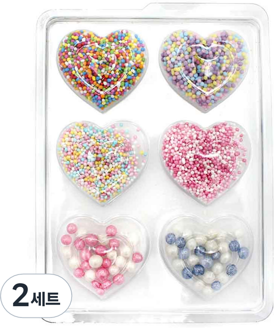 이홈베이킹 슈가스프링클 구슬 트윙클 6종 세트, 20g, 2세트