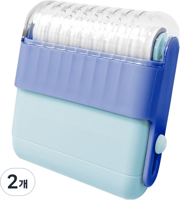 월드크린 3in1 미니 털 제거 돌돌이 블루, 2개