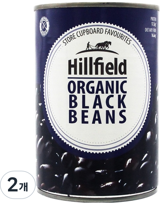 힐필드 유기농 검정콩 통조림, 2개, 400g