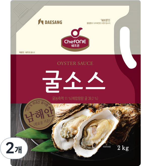 쉐프원 굴소스 스파우트, 2kg, 2개