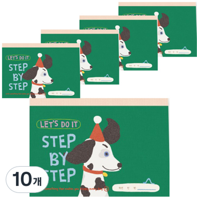 헬로우모리스 스텝 15칸 노트, 혼합색상, 10개