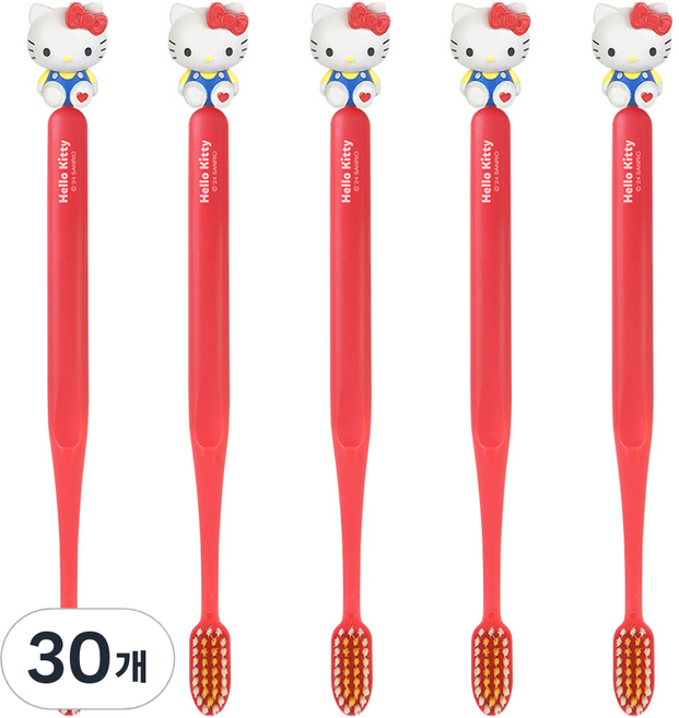 아텍스 산리오캐릭터즈 피규어 칫솔 6세이상, 헬로키티, 1개입, 30개