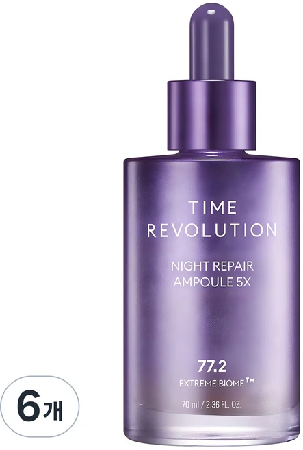 미샤 타임 레볼루션 나이트리페어 앰플 파이브엑스, 70ml, 6개 - 쿠팡