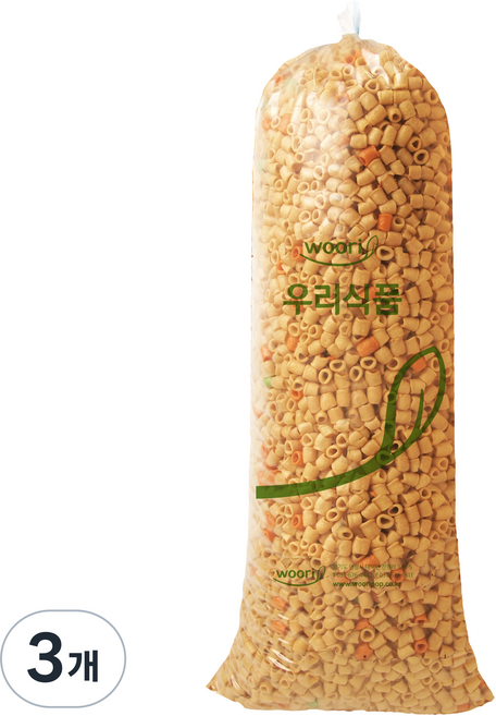 우리식품 마카로니 스낵, 1kg, 3개