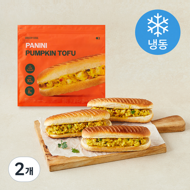 그로서리서울 파니니 단호박두부 (냉동), 120g, 2개, 4개입