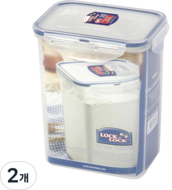 락앤락 클래식 밀폐용기 HPL813, 2개, 1.8L
