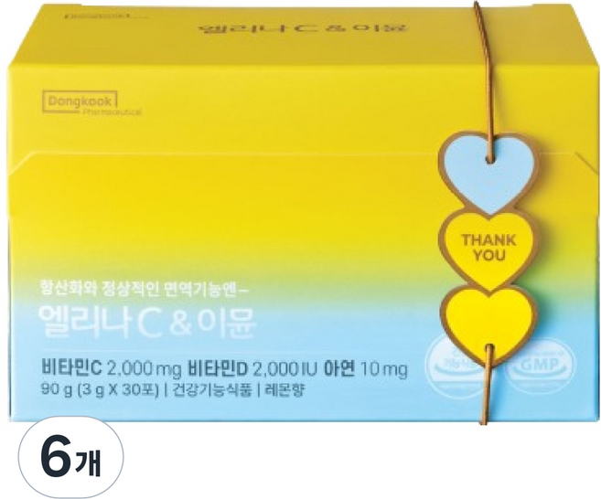 동국제약 엘리나C & 이뮨, 90g, 6개