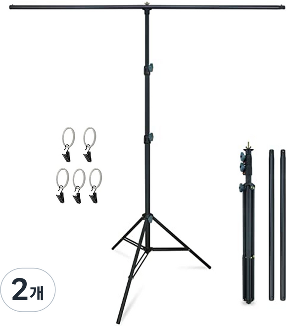 비상 크로마키 촬영 스탠드 1.5 x 2 m, 2개