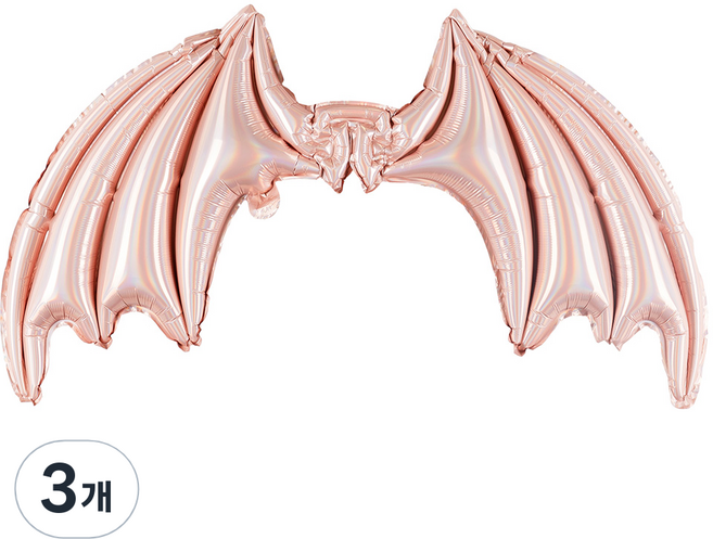 파티데코 은박풍선 박쥐날개, 로즈골드, 3개