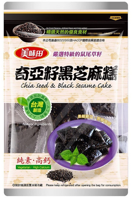 美味田 奇亞籽黑芝麻糕, 300g, 1袋