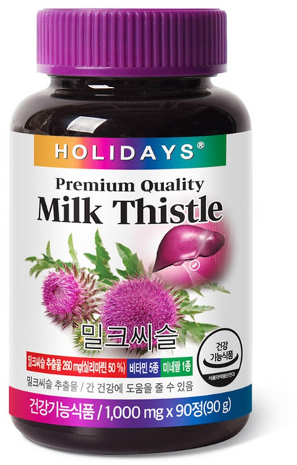 홀리데이즈 밀크씨슬, 90정, 1개