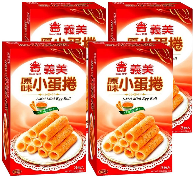義美 小蛋捲 原味, 114g, 4盒