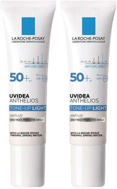 라로슈포제 유비데아 안뗄리오스 톤업 라이트 크림 SPF50+ PA++++, 30ml, 2개