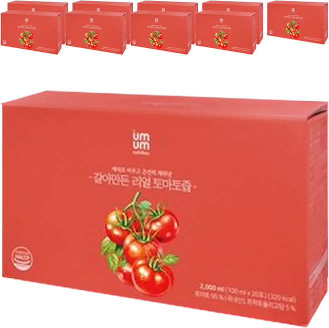 움움 갈아만든 리얼 토마토즙, 100ml, 200개