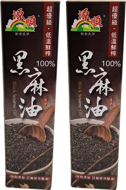 源順製油 超優級低溫鮮榨黑麻油, 570g, 2瓶