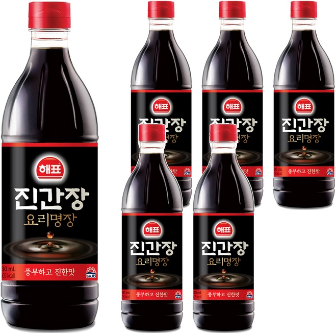진간장, 930ml, 6개