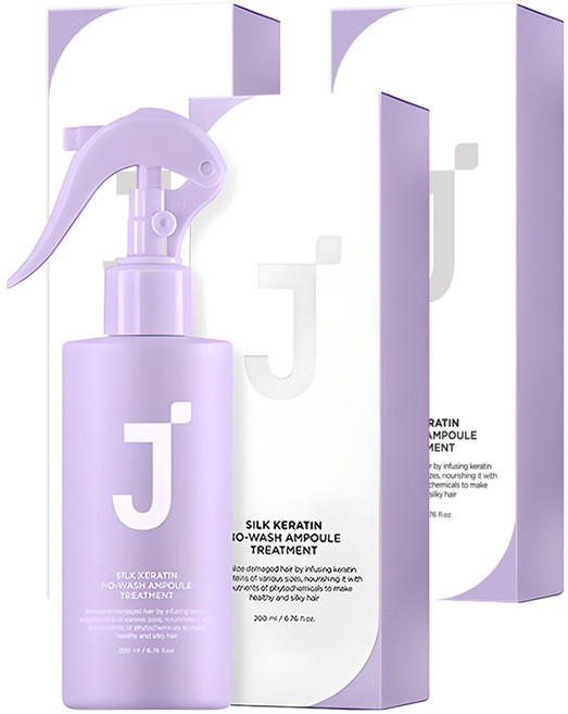 제이숲 실크 케라틴 노워시 앰플 트리트먼트 헤어미스트, 200ml, 3개