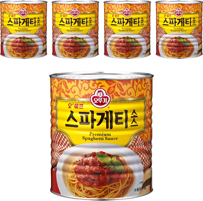 오뚜기 오쉐프 스파게티 소스, 3kg, 5개