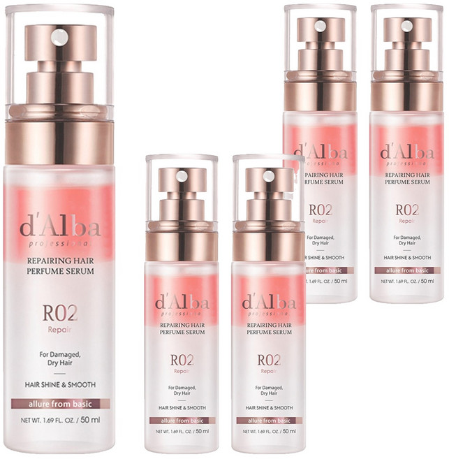 달바 프로페셔널 리페어링 헤어 퍼퓸 세럼 로제프리지아, 50ml, 5개