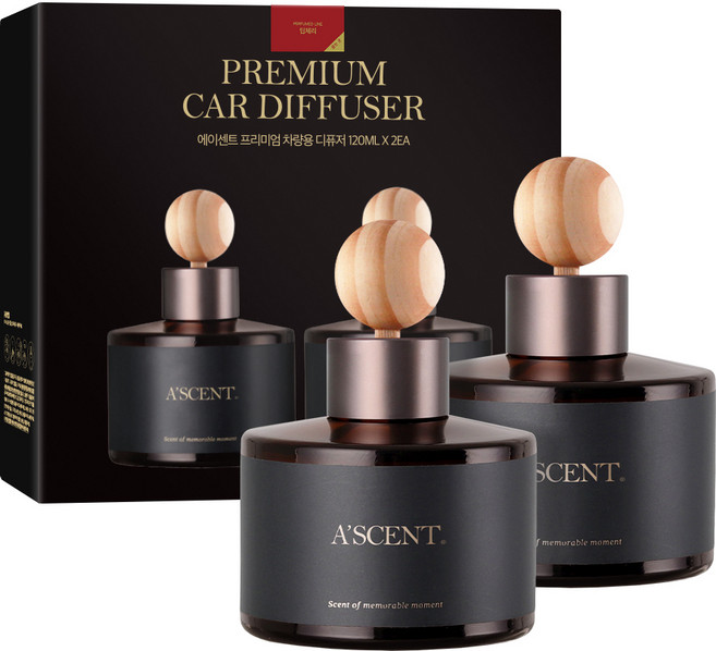 에이센트 차량용 디퓨저 세트, 딥체리, 2개