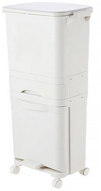 H&K 家居 艾克斯分類垃圾桶 42L, 白色