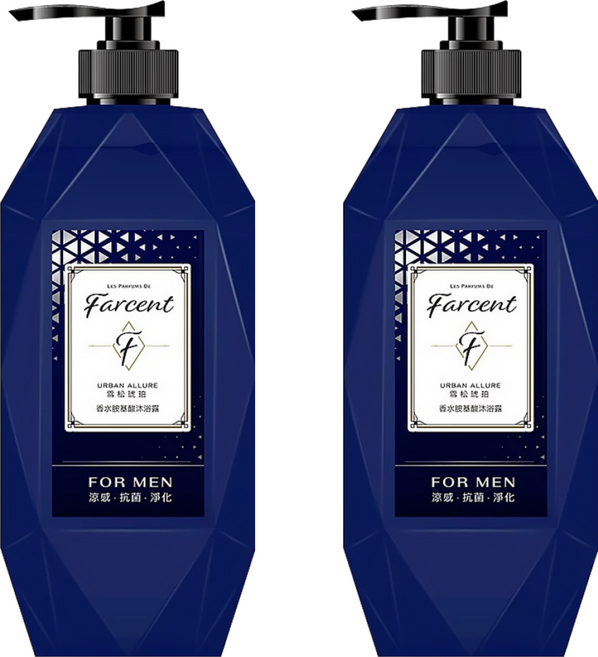 farcent 花仙子 LES PARFUMS DE Farcent 香水 胺基酸沐浴露 雪松琥珀, 780g, 2瓶