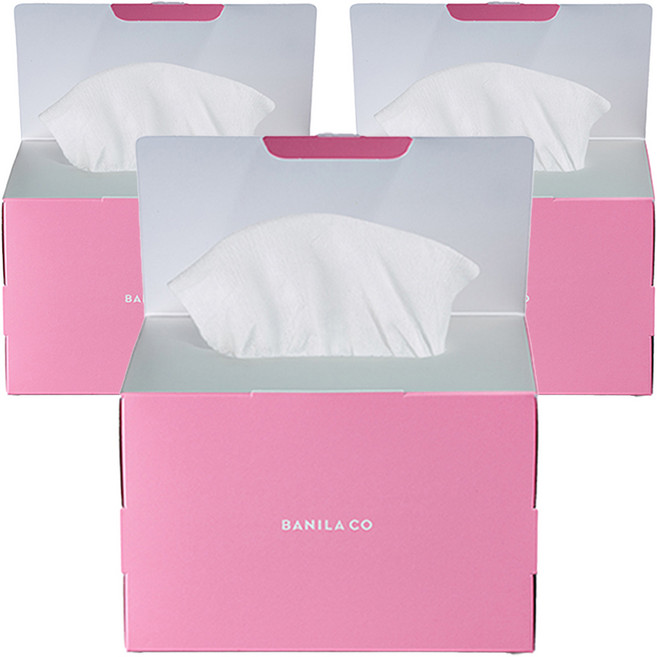 바닐라코 쏙쏙 페이셜 티슈 화장솜, 100매입, 3개