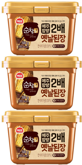 Sunchanggong 古早味大醬, 3個, 500g