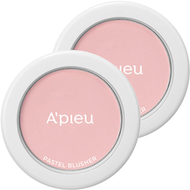 어퓨 파스텔 블러셔 4.3g, PK09 뮤트 핑크, 2개