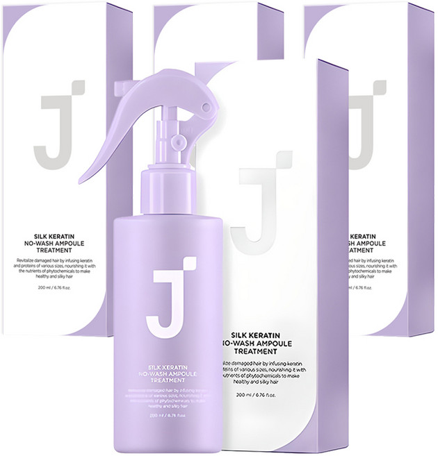 제이숲 실크 케라틴 노워시 앰플 트리트먼트 헤어미스트, 200ml, 4개