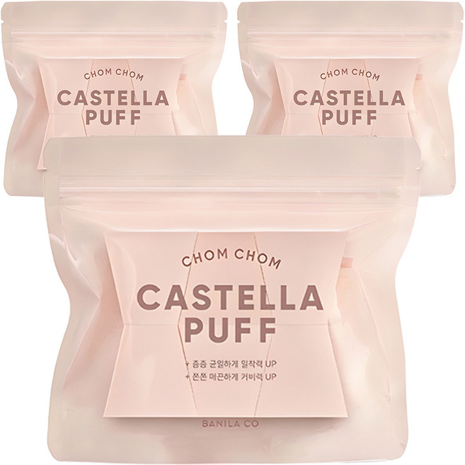 바닐라코 촘촘 카스텔라 퍼프 6p, 3개
