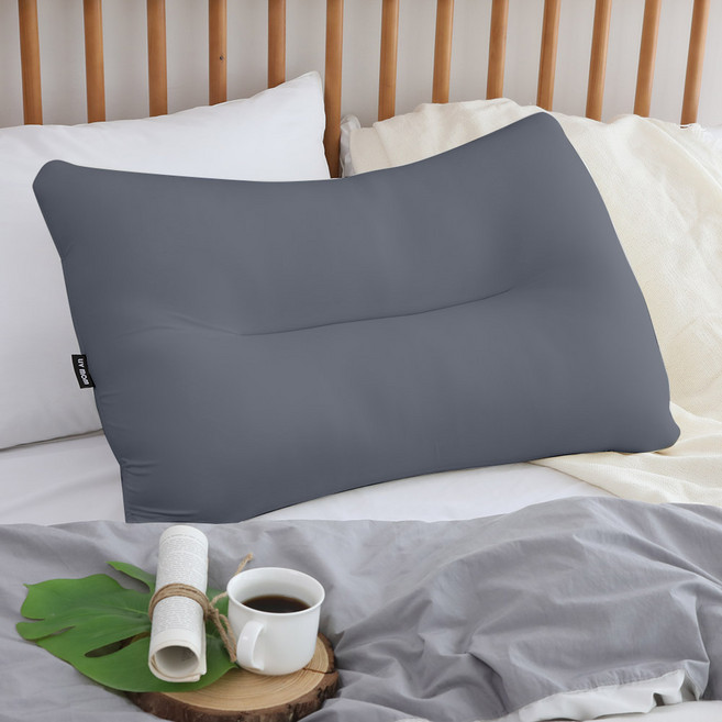 리브맘 쫀쫀푹신 메모리솜 호텔 베개, 그레이, 1개