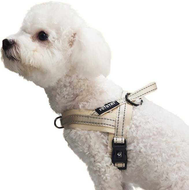 펫스츄리 강아지 에어쿠션 이지워크 하네스, BEIGE, 1개