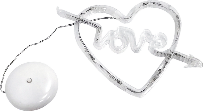 聖誕吸盤燈 3個, LOVE箭穿心, 1組