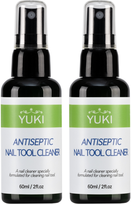 유키 안티셉틱 네일툴 클리너, 60ml, 2개