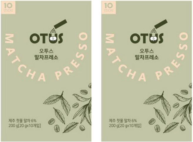 오투스커피 말차프레소, 20g, 2개, 10개입