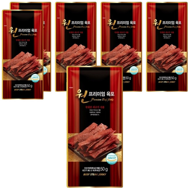 원프리미엄 육포, 50g, 6개