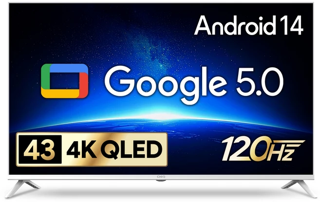 [10% 환급가전] 더함 CHIQ 4K UHD QLED DLG 120Hz 돌비 AI 스마트 구글5.0 TV