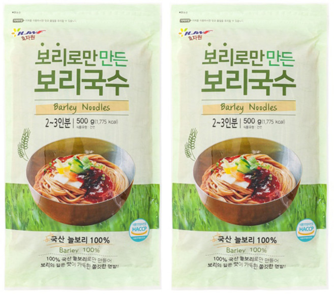 효자원 보리로만 만든 보리국수, 500g, 2개