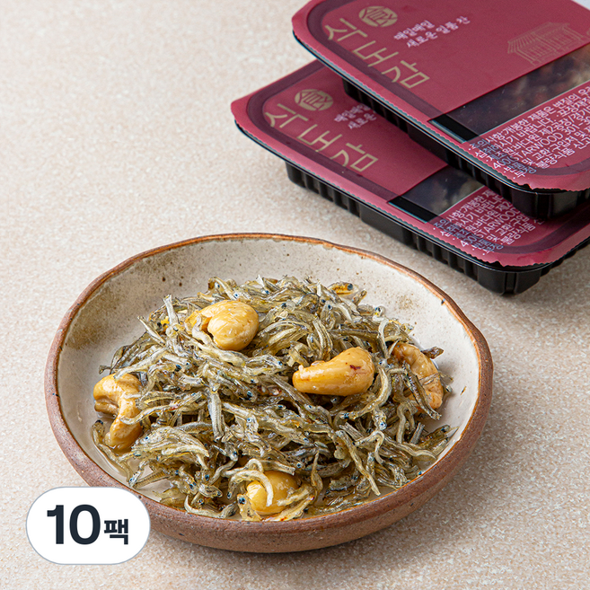 바다원 식도감 캐슈넛 멸치볶음, 80g, 10팩