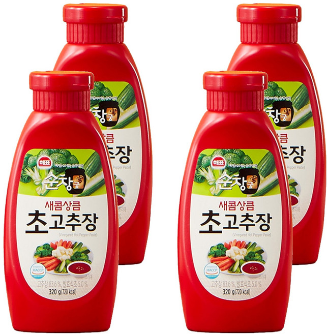 Haepyo [Sajo Daerim] Haepyo Sunchanggung Chogochujang, 320g, 4瓶