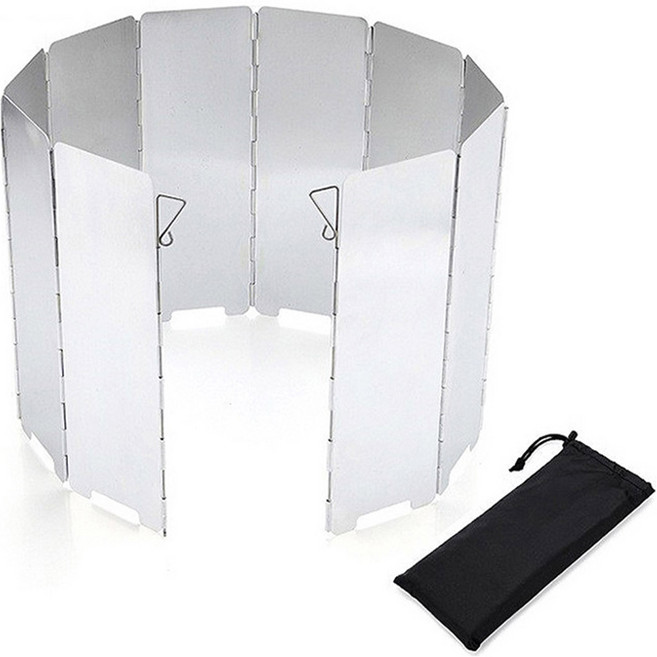 퍼즈생활건강 캠핑 알루미늄 버너 바람막이, 1개, 그레이